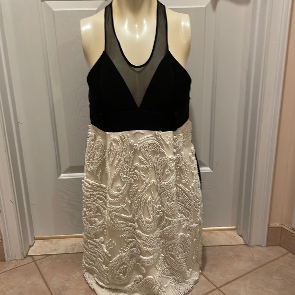 Preen By Thornton Bergazzi Women’s Sleeveless Top Beaded Sheer Dress Xs Small S